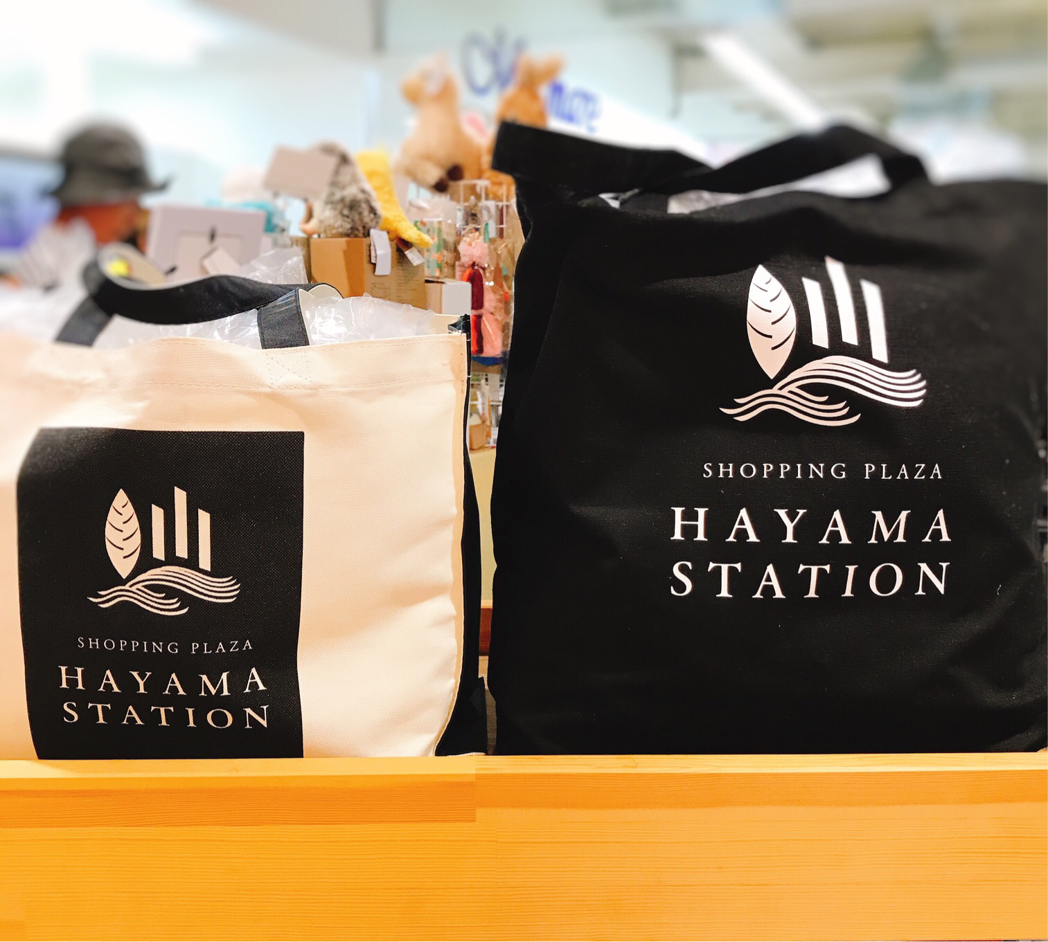HAYAMA STATIONのオリジナルエコバッグ。たくさん買い物をしても安心。